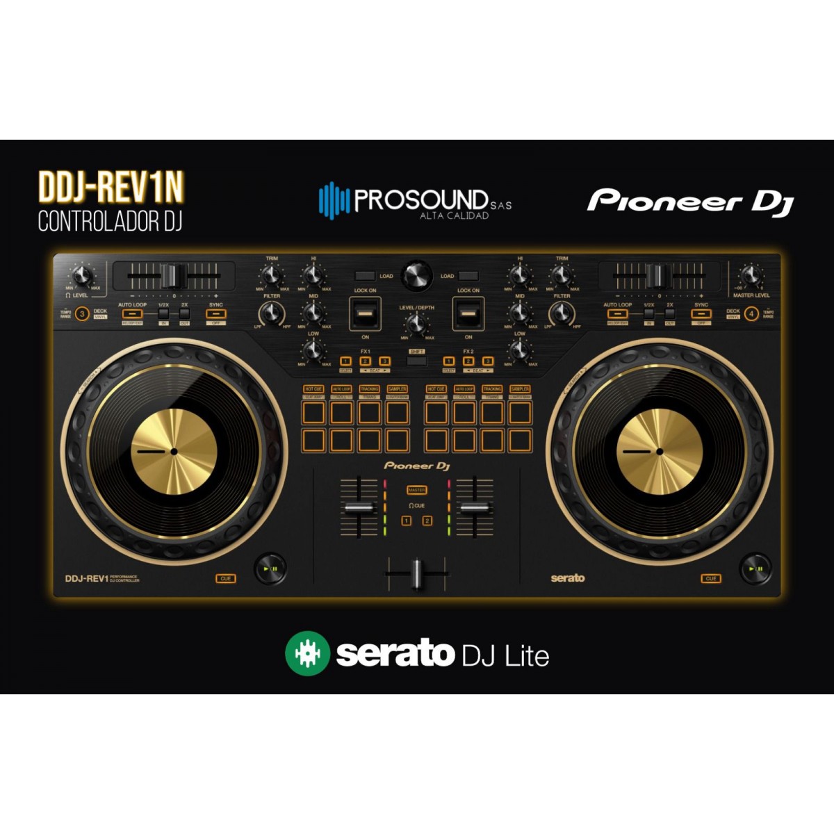 CONTROLADOR PIONEER DJ DDJ-REV1-N (Edición Limitada Dorada)